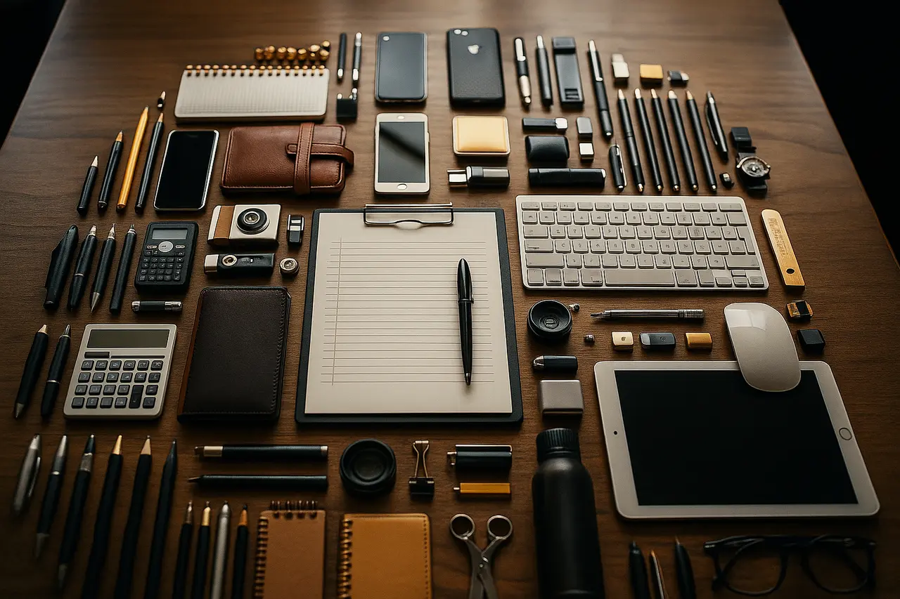 organised desk essentials