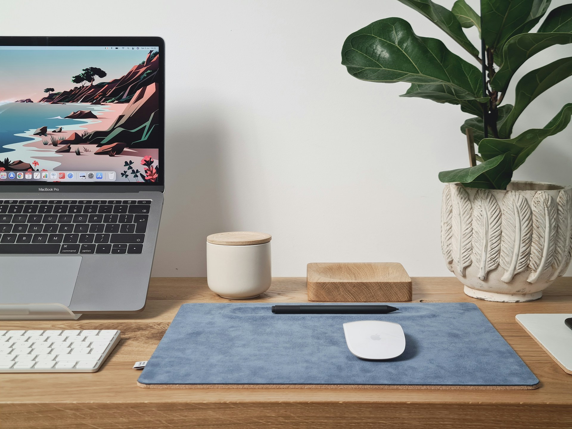 Branded mouse mat on an office desk